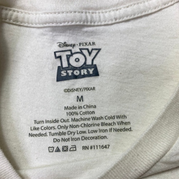 1990's Disney Soft White Toy Story Short Tee - Picture 3 of 5